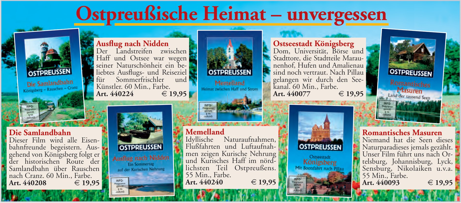 Ostpreußische Heimat – unvergessen – aus dem Jahreskatalog 2026 von Lesen & Schenken